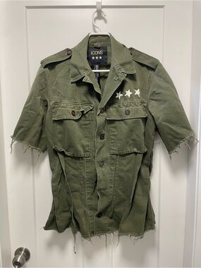 ICONS Objects of Devotion Los Angeles Distressed Military Field Jacket Olive